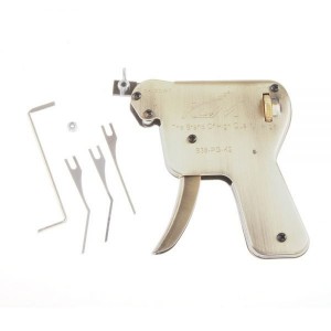 KLOM Professional Manual Lock Snap Gun Upward Downward With 3 Needles And Tension Tools For Locksmith