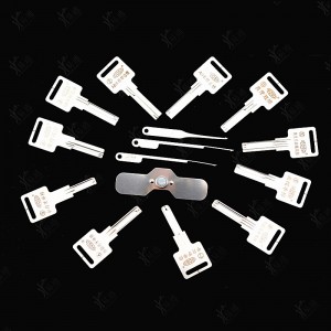 GOSO All-in-one Tinfoil Tool 11-piece Key Set Shape Tinfoil Tool Caba Flat Mouth Crescent AB Lock Tool