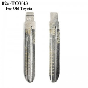 10Pcs/Lot TOY43 Engraved Line Key Blade 02# Engraved Line Scale Shearing Teeth Blank Car Key Cutting Teeth Blade