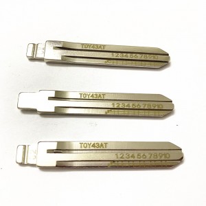 10Pcs/Lot #02 Engraved Line TOY43AT Metal Uncut Blank Keydiy Xhorse Remote Key Blade For Toyota Corolla Crown Camry Corolla Vios