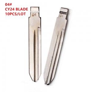 10Pcs/Lot 04# CY24 Metal Uncut Blank Flip Remote Key Blade For Chrysler Jeep Dodge For keydiy KD xhorse VVDI JMD