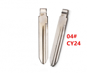 10pcs 04# CY24 Metal Uncut Blank Flip Remote Key Blade For Chrysler Jeep Dodge for keydiy KD xhorse VVDI JMD