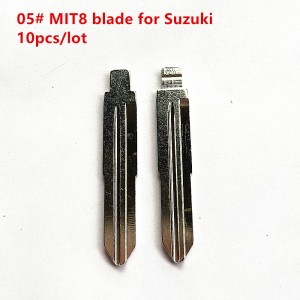 10Pcs/Lot  Replacement Metal Blank Uncut Flip KD Remote Key Blade Type #05 MIT8 For Suzuki Wagon R Chevrolet Spark