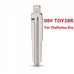 10Pcs/Lot  08# TOY38R Metal Uncut Blank Flip Remote Key Blade For Daihatsu Kia For keydiy KD Xhorse VVDI JMD Remote