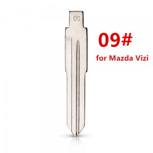 10Pcs/Lot  09# Metal Uncut Blank Flip Remote Key Blade For Mazda Vizi For keydiy KD xhorse VVDI JMD Remote