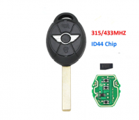 3 Button EWS Remote Car Key 315MHZ 433MHZ ID44 PCF7935 Chip For BMW Mini Copper 2005 2006 2007 HU92 Uncut Blade