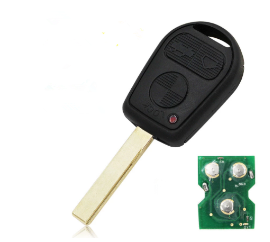 3 Button Remote Smart Car Key Fob 315Mhz or 433Mhz with ID44 PCF7935AA Chip for BMW 3 5 7 X5 X3 Z4 E38 E39 E46 HU92 Uncut Blade