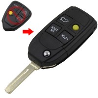 5pcs 4 Button Folding Smart Remote Case