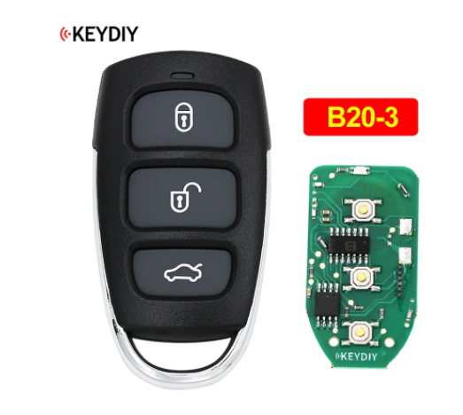 5PCS B20-3 Universal 3 Button Remote Control Key Smart Car Key Fob B Series for KD900 KD900+ URG200 Mini KD KD-X2
