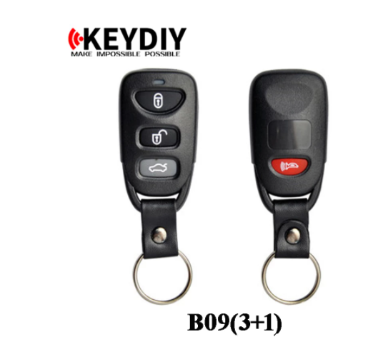 5PCS Original KEYDIY B09-4 3+1 button Smart key KD For KD900/KD MINI/KD-X2 Key Programmer B Series Remote Control