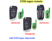 10pcs Xhorse XEDS01EN/XEFO01EN/XEMQB1EN VVDI Super Remote with XT27 XT27A66 Chip Work for VVDI2 /VVDI MINI Key Tool/VVDI Key Tool Max
