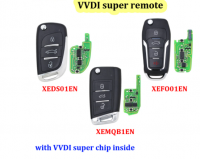 5 шт. Xhorse XEDS01EN/XEFO01EN/XEMQB1EN VVDI Super Remote с чипом XT27 XT27A66 для VVDI2/VVDI MINI Key Tool/VVDI Key Tool Max