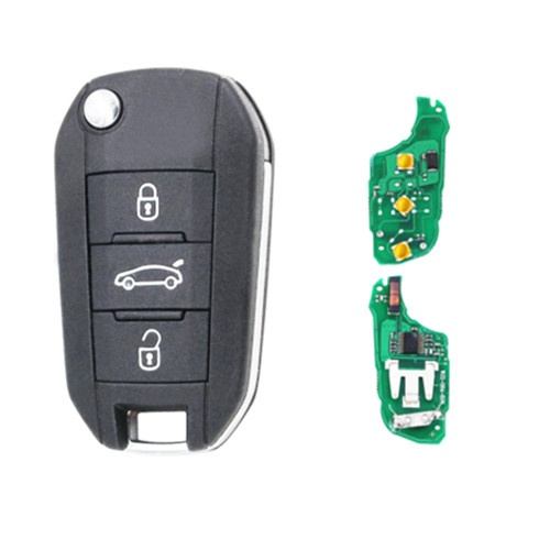 3pcs 3 Button Flip key Remote Car Key Fob  433MHz ID46 for Peugeot 308 3008 408 4008 508 5008 2010-2015 For Citroen C-Elysee C4-Cactus