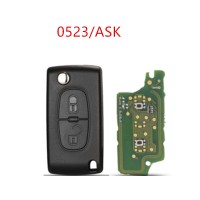 3pcs 2 BUTTON REMOTE KEY CE0523 434Mhz ASK For Peugeot 107 207 307 308 407 607 For Citroen C2 C3 C4 C5 C6 C8 Xsara Picasso