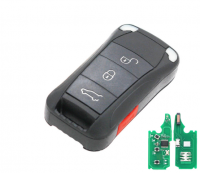 3+1 Button Remote Key Fob 315MHz/433mhzwith ID46 chip for Porsche Cayenne 2004-2011  Uncut blade