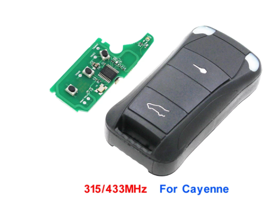 Remote Key Fob 2 Button 315MHz/433mhz for Porsche Cayenne 2004-2011 with ID46 chip Uncut HU66 blade