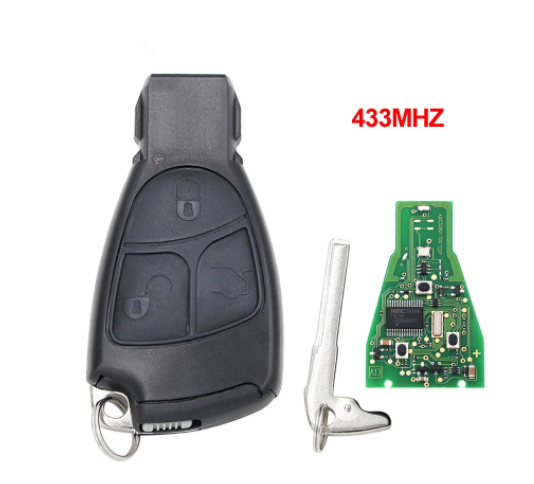 3 Button Remote Car Key 433Mhz For Mercedes-Benz 2000+ for Benz C E B S Class CLS CLK ML CL SLK With Uncut Blade