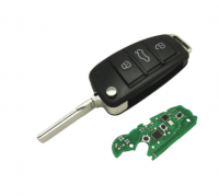 Folding Flip 3 Button Remote Car Key FSK 315/434Mhz 8E Chip  for Audi A6 A6L S6 Q7 2006 2007-2012