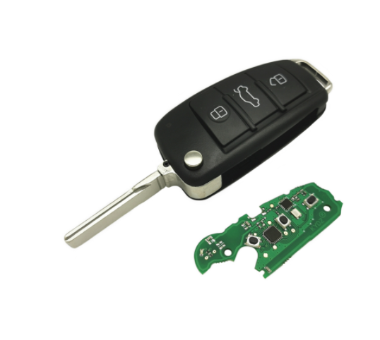 5pcs  3 Button Car key 868MHZ 8e Chip For audi A6 Q7 AUTO KEY