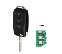 3 Button Flip Remote Key 433MHZ ID48 Chip For VW Beetle Golf Passat Jetta 1J0959753P/1K0959753N
