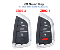 5 peças KEYDIY ZB02-3 ZB02-4 KD Chave remota inteligente Universal KD Auto Car Key Fob para KD-X2 Key Generator