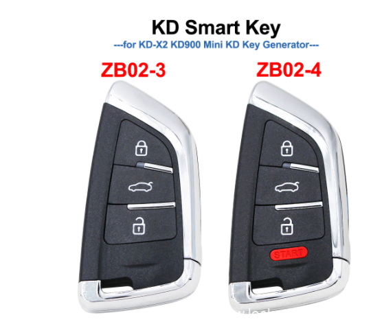 5pcs KEYDIY ZB02-3 ZB02-4 KD Smart Remote Key Universal KD Auto Car Key Fob for KD-X2 Key Generator