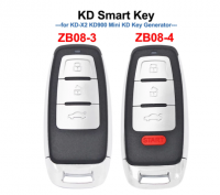 5 peças KEYDIY ZB08-3 ZB08-4 KD Chave remota inteligente Universal KD Auto Car Key Fob para KD-X2 Key Generator