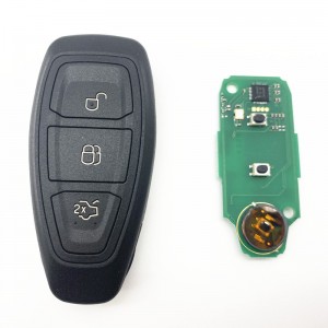 Chave remota inteligente de 3 botões 434MHz ID49 PCF7953 Chip para Ford Focus C-Max Focus kuga Grand C-Max Mondeo 2014-2018