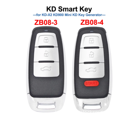5pcs KEYDIY ZB08-3 ZB08-4 KD Smart Remote Key Universal KD Auto Car Key Fob for KD-X2 Key Generator