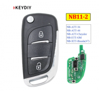 5PCS KEYDIY Controle remoto multifuncional de 2 botões NB11-2 Série NB Universal para KD900 URG200 KD-X2 Todas as funções em um