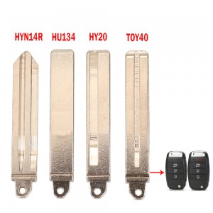 Uncut Metal Key Blank Key Blade TOY40 HU134 HYN14R HY20 For Hyundai Verna Kia K5 S522 YN Car Remote Key Flip Blade Replacement