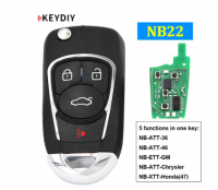 5 pçs/lote NB22-3+1 chave de carro de controle remoto universal multifuncional para KD900 KD900+ URG200 KD-X2 NB22