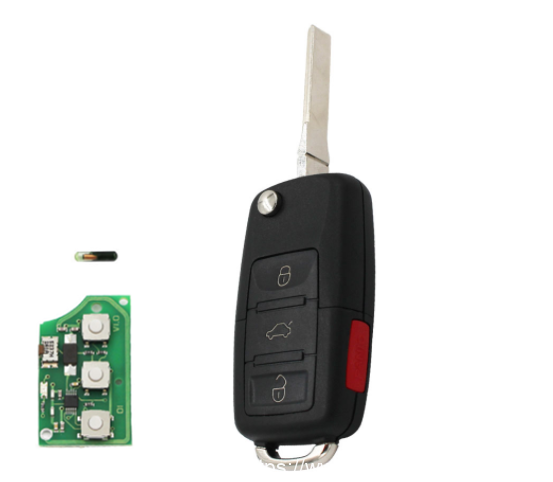 3+1/4 Button Flip Remote Key 315MHZ ID48 Chip For Volkswagen/VW1J0959753AM/1J0 959 753 DC /1J0 959 753 T/1K0 959 753 P
