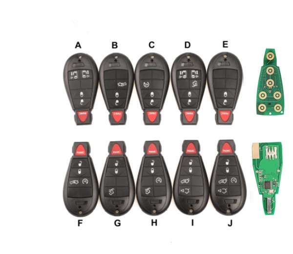 3PCS 2/3/4/5/6/7 Button Remote Key 433MHZ ID46 PCF7941 Chip M3N5WY783X For Chrysler Jeep Grand Cherokee