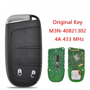 Remote Control Car Key For Jeep Renegade Compass 4A Chip 433MHz FCCID M3N40821302 Replacement Original Promixity Card