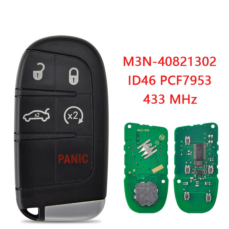 Car Remote Key For Jeep Grand Cherokee Dodge Chrysler M3N-M3N40821302 PCF7953 433Mhz Samrt Control Keyless Go