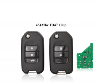 3PCS  2/3 button Remote Key for Honda Civic Accord City CR-V Jazz XR-V Vezel HR-V FRV Spirior JADE 433MHz HLIK6-3T / TWB1G721