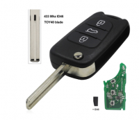 3PCS 3 Button Car Remote Key 433Mhz ID46 Chip For Kia K2 K5 Sportage