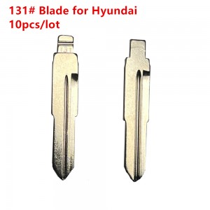 10Pcs/Lot  131# Flip Car Key Blade For Hyundai KD Metal VVDI JMD Fob Replacement Uncut Blade Car Remote Control Key Accessories