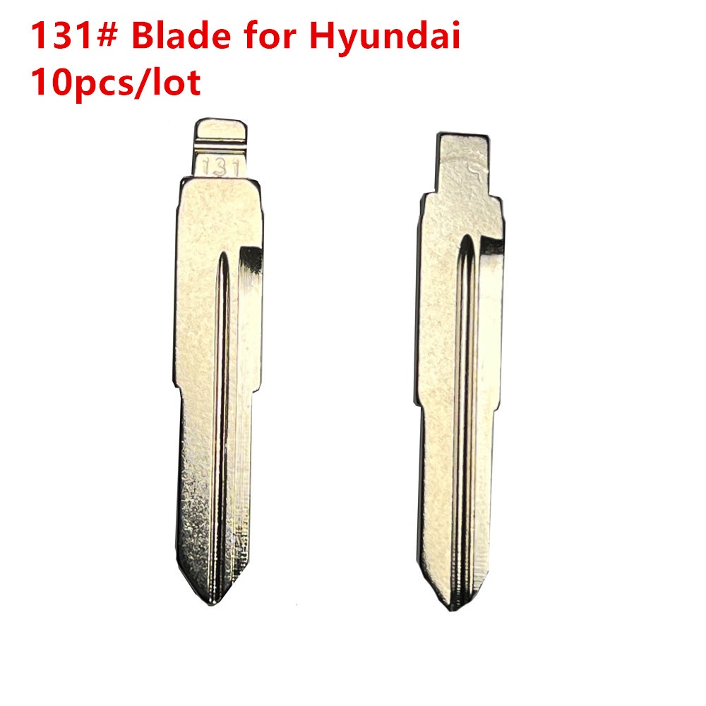 10Pcs/Lot  131# Flip Car Key Blade For Hyundai KD Metal VVDI JMD Fob Replacement Uncut Blade Car Remote Control Key Accessories