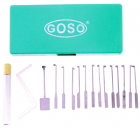 GOSO 14 Piece Dimple Lock Pick Set – Interchangeable Handle