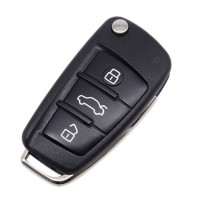 3PCS 3 Button Folding Remote Flip Car Key Case Shell Fob For Audi A2 A3 A4 A6 A6L A8 Q7 TT Key Fob Case Replacement