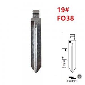 10Pcs/Lot Uncut Flip Metal Key Blade 19# FO38 For Ford Lincoln Mercury In USA For KD Keydiy Xhorse VVDI Remotes Universal No.19