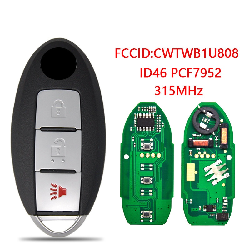 Control Car Key For Nissan Juke Ques Cube Leaf Versa Note FCCID CWTWB1U808 ID46 PCF7952 Chip 315MHz Card