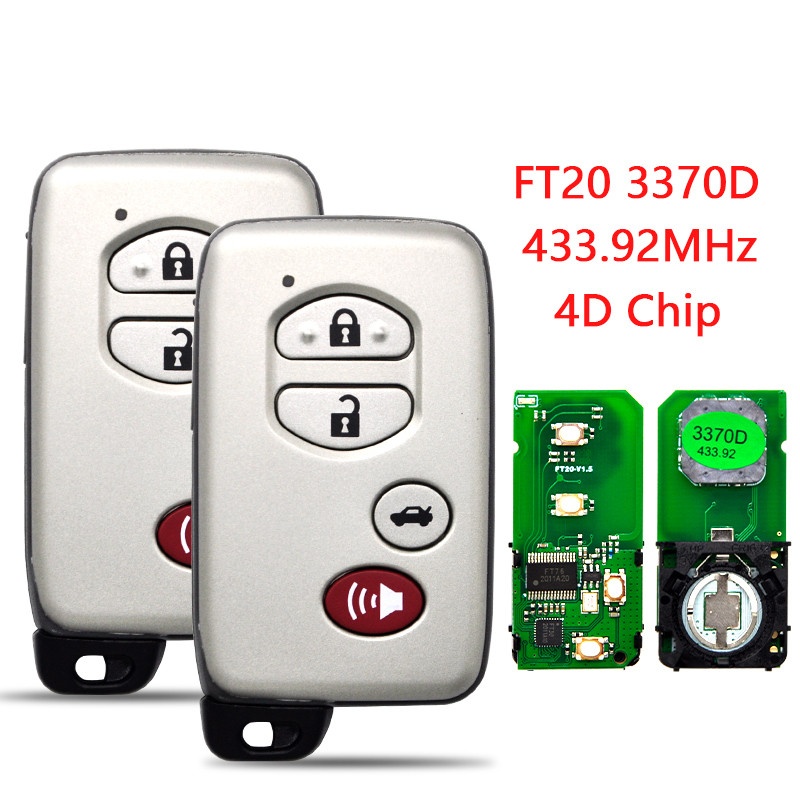 Remote Control Car Key For Toyota Crown Prado Avalon Camry Lexus GT GS ES LS 433.92MHz 4DChip FT20 3370D Smart Card