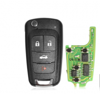 5pcs Xhorse XNBU01EN Wireless Remote Key For Buick Flip 4 Buttons English Version