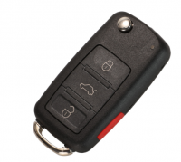 Keyless Go 3+1Panic 4 Buttons Flip Remote Key 315/434MHz ID46 pcf7942 Chip for VW Volkswagen Touareg Phaeton