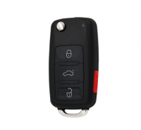 not keyless 3+1/4 Button Folding Flip Remote Smart Car Key 315Mhz or 433Mhz ID46 Chip for Volkswagen for VW Touareg 2002 – 2010 Uncut Blade