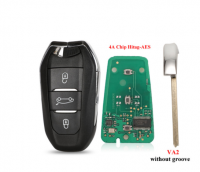 3pcs Smart Keyless Go Remote Key 3 Buttons 433MHz 4A PCF7945 Chip For Peugeot 308 408 508 5008 Emergency key HU83/VA2