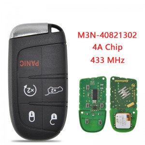 Remote Control Car Key For Jeep Renegade Compass 4A Chip 433MHz FCCID M3N40821302 Replacement Original Promixity Card